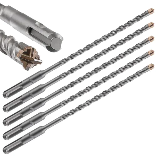 Miniatura 16 de Wensilon Kit de brocas para hormigón de 8 pulgadas, material de carburo de doble rosca de tipo cruzado, adecuado para hormigón, ladrillo, paredes