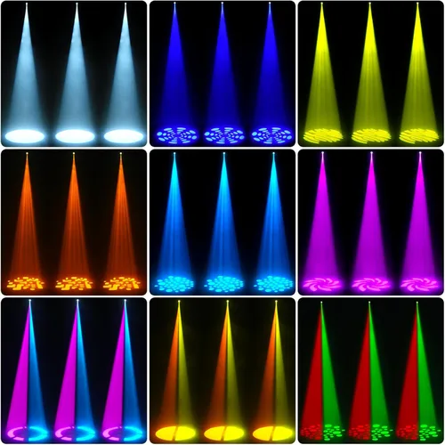 Miniatura 3 de U`King DMX - Luz LED de cabeza móvil, 25 W, luces de DJ con 7 GOBO de 7 colores e iluminación blanca abierta de escenario por DMX y foco activado