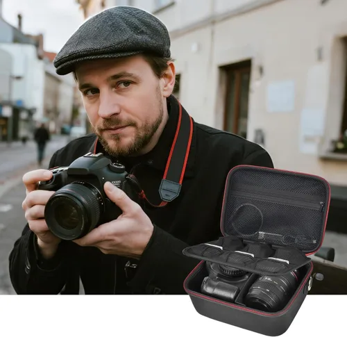 Miniatura 9 de Funda para cámara Canon Eos Rebel T7/R50/R100 Mark II/R50V/R10/R5/R6/R8 Mark IV/SL3/para cámaras Sony Alpha DSLR SLR, bolsa de viaje para cámara sin