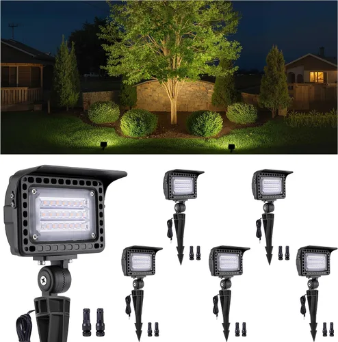 Miniatura 13 de Gardenreet Luces de inundación de paisaje de bajo voltaje de 12 V LED para exteriores, arandela de pared, 5/10/15/20 W 3CCT ajustable, iluminación