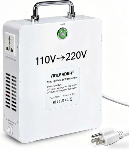 Miniatura 10 de Yinleader Convertidor de voltaje de 120 V a 240 V o 110 V a 220 V transformador elevador utilizando 220/230/240 voltios europea asiática china