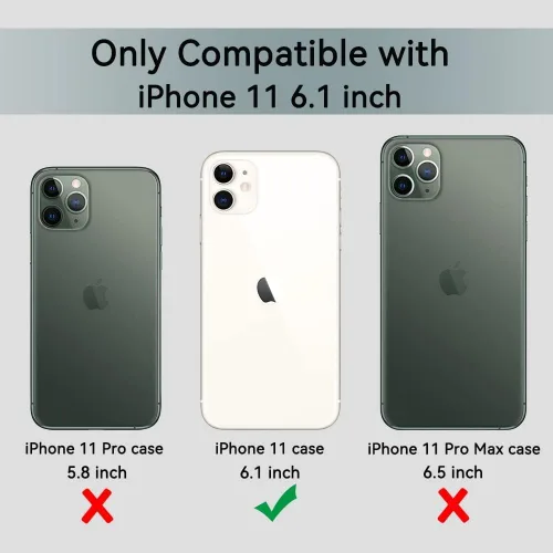 Miniatura 2 de COOLQO Funda magnética para iPhone 11 con protectores de pantalla, compatible con MagSafe, protección contra caídas de grado militar, funda