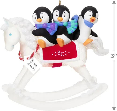 Miniatura 4 de Hallmark Keepsake Adorno de Navidad 2025, un regalo de Papá Noel, regalos para los amantes de los pingüinos