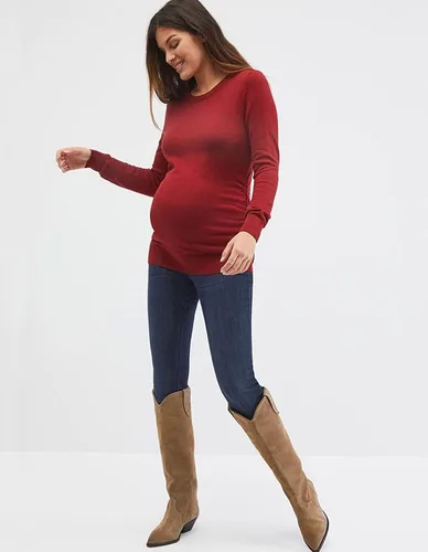 Miniatura 4 de Suéter clásico de maternidad con cuello redondo para mujer