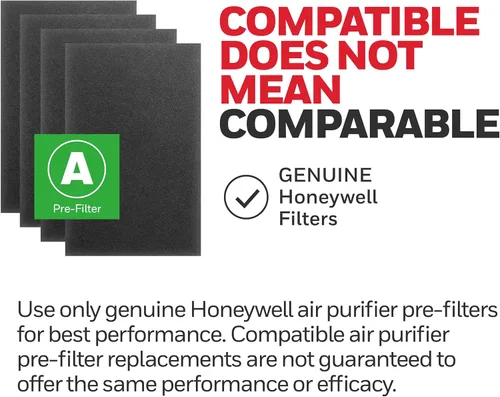 Miniatura 4 de Honeywell HRF-A200 - Filtro de aire para purificador de aire, paquete de 4 – Filtro de aire de alérgenos dirigido a polvo, compuestos orgánicos