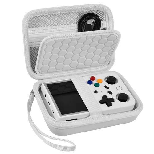 Miniatura 15 de PAIYULE Travel Case Compatible with RG353V/ RG353VS/ R36S Retro Handheld Game Console, Handheld Emulator Storage Holder Organizer, Android Game Beige