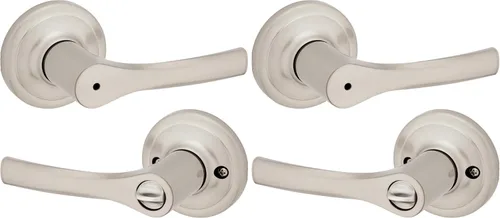 Miniatura 15 de Kwikset Henley - Manija de puerta de paso interior, manija para puertas de armario y pasillo, manija reversible sin bloqueo, color negro mate