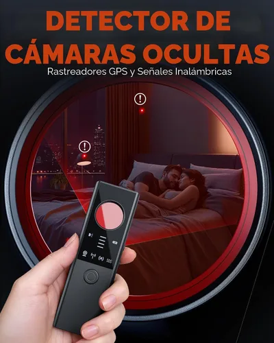 Miniatura 3 de Detectores de Cámaras Ocultas Anti-Espía - Rastreador GPS y Detector de Micrófonos 6 en 1, Escáner de Señal, Protector de Privacidad Recargable