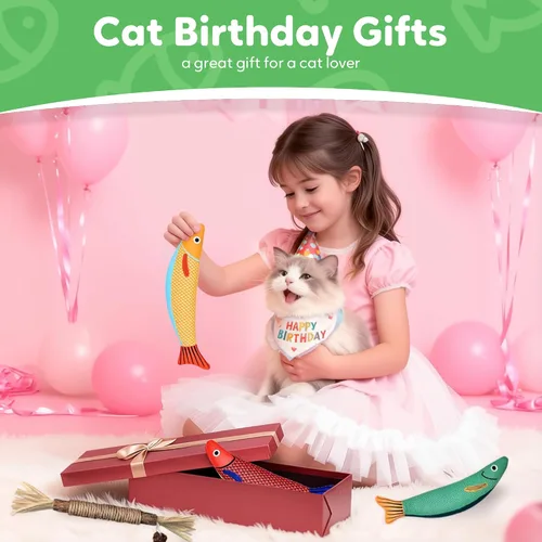 Miniatura 7 de Juguetes de hierba gatera Saury Fish, Cat & Kitten Chew Kicker Juguetes interactivos arrugados para gatos adultos aburridos en interiores y gatitos