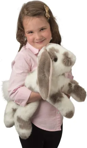 Miniatura 3 de Conejo Douglas Ramsey gris con manchas de peluche, animal de peluche