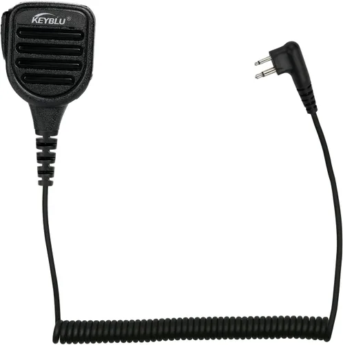 Miniatura 11 de Micrófono de altavoz impermeable para hombro con 2 pines, bidireccional, compatible con radios walkie talkie UV-5R, BTECH, Kenwood, Retevis