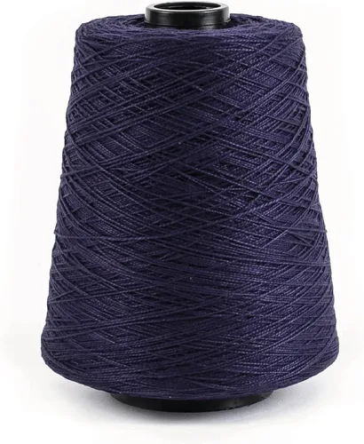 Silk City Fibers, 5/2 Perle Mercerized Cotton Weaving Yarn, color azul marino oscuro