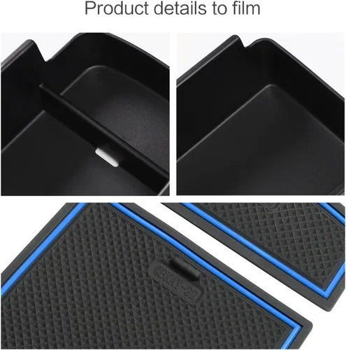 Miniatura 4 de smabee Bandeja organizadora de consola central, para Chevy Trax 2024 2025 2026, accesorios y reposabrazos, caja de almacenamiento para 2024 2025 Azul