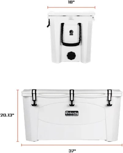 Miniatura 7 de Grizzly 100 Cooler Cofre de hielo de 100 cuartos de galón duradero con aislamiento rotomoldeado Fabricado en Estados Unidos Garantía de por