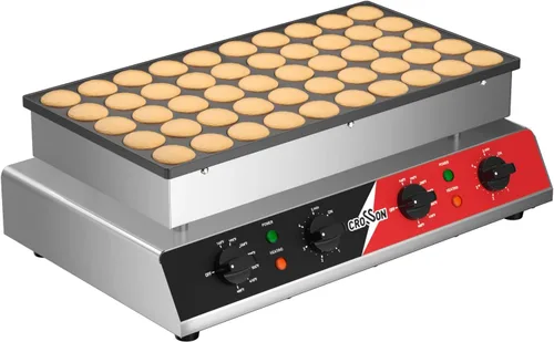Miniatura 8 de CROSSON Mini máquina para hacer panqueques, 25 unidades de 1.693 in de diámetro holandés para panqueques, parrilla antiadherente de acero