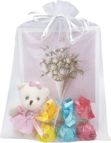 Miniatura 12 de Jexila 50 bolsas de regalo de organza negra transparente de 8 x 12 pulgadas, bolsas de malla grandes con cordón para joyería para bodas, fiestas