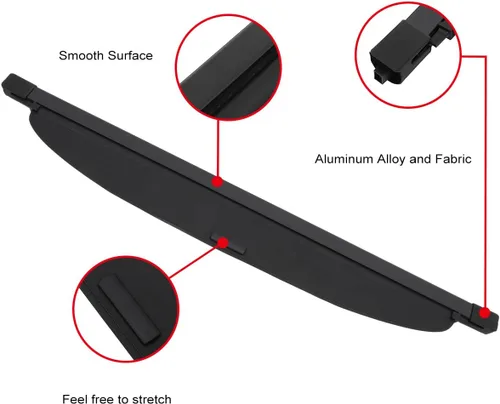 Miniatura 6 de Cubierta de carga trasera retráctil para 2007-2010, compatible con Jeep para Grand para Cherokee 3.0L, cubierta de carga para maletero fácil