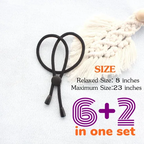 Miniatura 3 de 6 lazos de cola de caballo afro, ligas ajustables para moños de cabello grueso y rizado, cintas largas acolchadas para trenzas de mujer, cabello