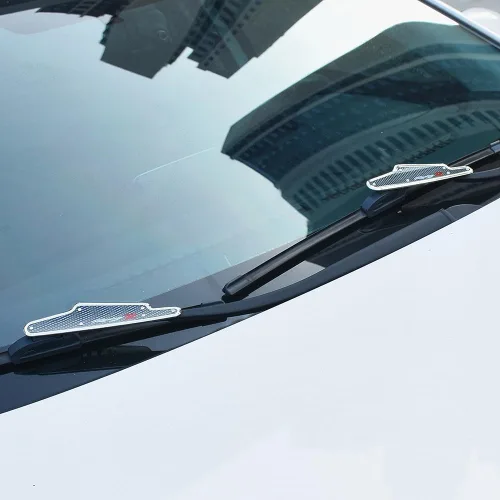 Miniatura 3 de JSCARLIFE 1 par de limpiaparabrisas de coche con soporte para parabrisas, limpiaparabrisas con alerón (Negro/2)