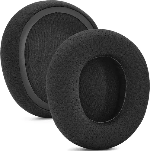 Defean Almohadillas de tela de malla de repuesto compatibles con auriculares SteelSeries Arctis Nova Pro Wired, Nova Negro