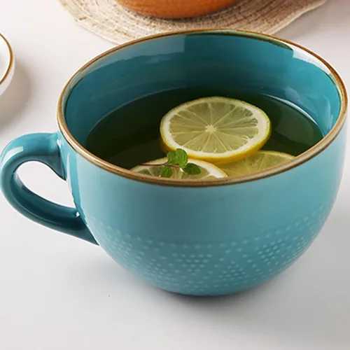 Miniatura 11 de Disoza Taza de Café Grande Violeta de 24 Onzas Taza de Sopa de Gran Tamaño Porcelana 700 ML Taza de Té XXL Cuencos de Cereales Taza de Sopa Ramen