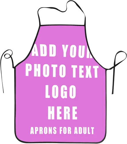 Miniatura 38 de Delantales personalizados para mujeres y hombres, delantal unisex personalizado con su logotipo de texto y imagen