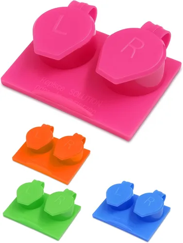 SPORTS WORLD VISION 4 fundas planas para lentes de contacto con tapa abatible, coloridos soportes para soluciones de lentes de viaje con