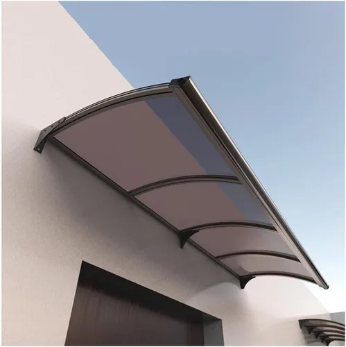 Toldo grande de aluminio para fregadero, puertas de entrada de patio, toldo curvado para puerta, puerta delantera al aire libre, patio, lluvia,