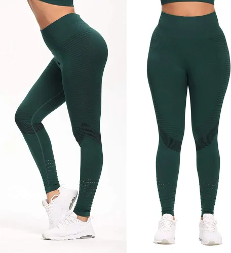 Miniatura 5 de JGS1996 - Leggings para mujer de entrenamiento, yoga, levantamiento, sin costuras, textura arrugada, cintura alta, realzan la figura, forro polar
