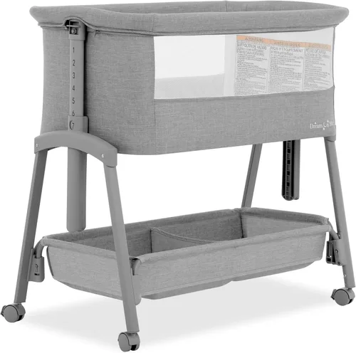 Miniatura 8 de Dream On Me Calypso - Moisés portátil con ruedas, altura ajustable, moisés plegable para bebé con laterales de malla transpirable, colchón