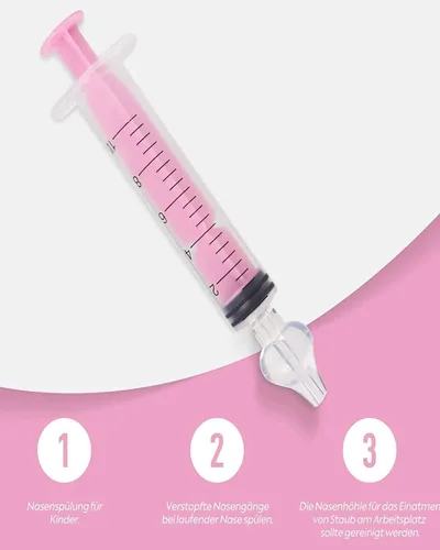 Miniatura 5 de Irrigator Nasal para Bebé, Jeringa Nasal para Bebé de 10ml, Irrigador Portátil para Limpieza de Nariz de Bebé, Aspirador Nasal para Lavado Nasal