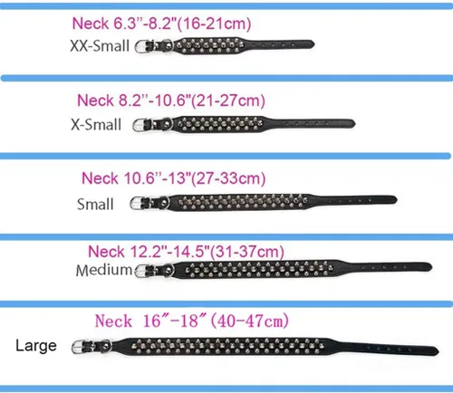 Miniatura 4 de Collares de piel sintética ajustable con remaches y tachuelas de hongos para gatos, cachorros, perros