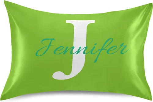 Miniatura 11 de Fundas de almohada negras personalizadas de seda con cierre de sobre, funda de almohada de satén tamaño estándar para personas que duermen