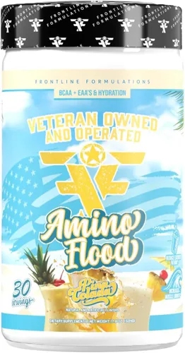 Miniatura 10 de Amino Flood de formulaciones de primera línea - Fórmula de recuperación e hidratación BCAA + EAA - Soporte muscular, electrolitos y resistencia