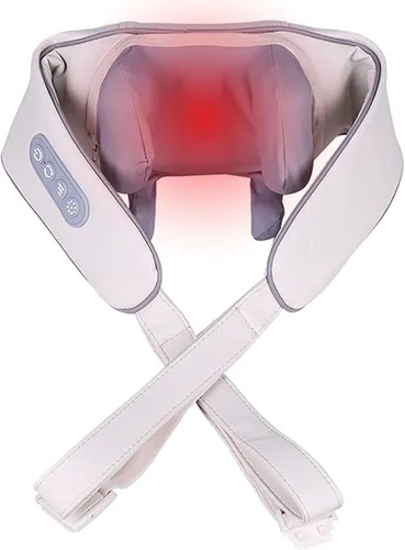 Miniatura 8 de Therapexa Masajeador de cuello y hombros con calor, masajeador de espalda Shiatsu 6D para aliviar el dolor de tejido profundo, masajeador para Caqui