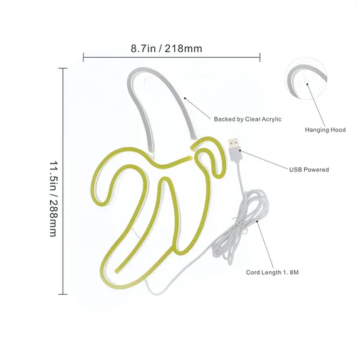 Miniatura 4 de ADVPRO Banana Flex - Letrero de neón LED de silicona azul y rojo st16s33-fnu0042-br
