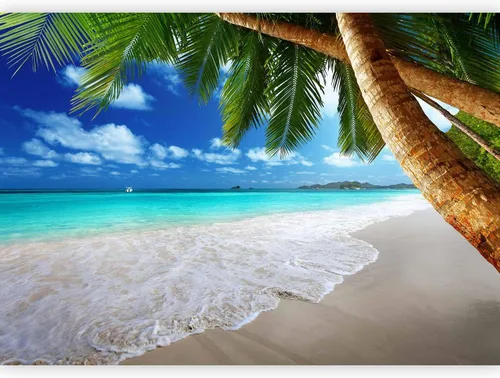 Miniatura 21 de artgeist Mural de pared prémium Isla tropical, 79 x 55 pulgadas, papel tapiz no tejido, decoración de pared de forro polar, impresión fotográfica