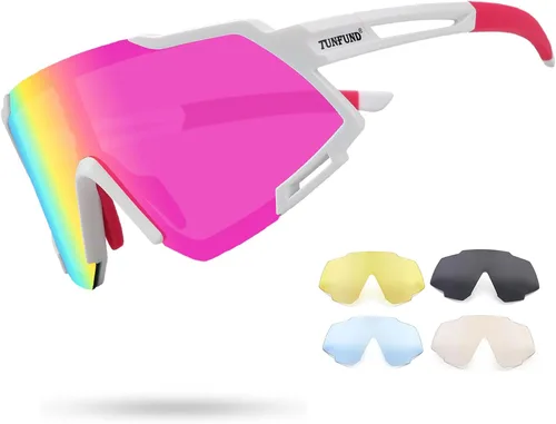 Miniatura 9 de Youth Viper Polarized Sunglasses for Kid Boys Girls Age 10-15 4 Interchangeable Lenses UV400 Glasses for Cycling Baseball Azul+puntos