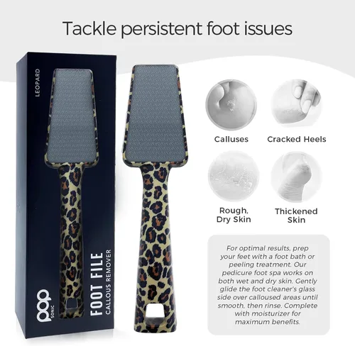 Miniatura 5 de Pop Sonic Lima de pie de nanocristal, removedor profesional de callos para pies y talones, raspa suave y exfoliante para pies y piel muerta
