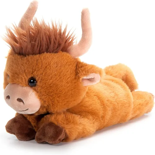 The Petting Zoo Highland Cow - Pulsera de peluche de animales de peluche, regalos para niños, animales de vida silvestre Slapstix, juguete de