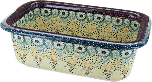 Miniatura 7 de Blue Rose Polish Pottery – Panadero de pan azul violeta – 10 x 6.25 pulgadas – Plato de cerámica para hornear y servir panes