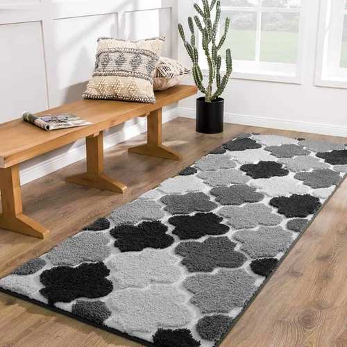 Miniatura 9 de DEXDE Alfombras de Baño Corredor 24x47 pulgadas Alfombra de Baño Larga Antideslizante Suave Lavable Alfombras de Baño Grandes para Baño Dormitorio