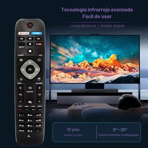 Miniatura 2 de NH500UP - Nuevo control remoto reemplazado compatible con PHILIPS TV 55PFL5601/F7 55PFL5901 55PFL5901/F7 55PFL6900 55PFL6900/F7 65PFL8900