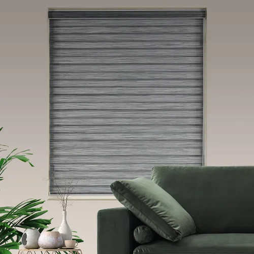 Miniatura 2 de Persianas Zebra de doble capa, personalizables, poliéster, traslúcidas para filtrar la luz, con control de luz y de privacidad