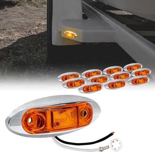 Miniatura 20 de TRUE MODS - Kit de 2 luces marcadoras LED ámbar de 2.5 pulgadas para remolque [DOT FMVSS 108] [SAE P2] [Montaje en superficie] [Impermeable IP67]