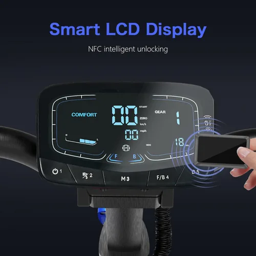 Miniatura 9 de Scooter eléctrico todoterreno – Scooter para adultos de motor dual más rápido de 50 MPH, pico de 5000 W, alcance largo de 55 millas, neumáticos