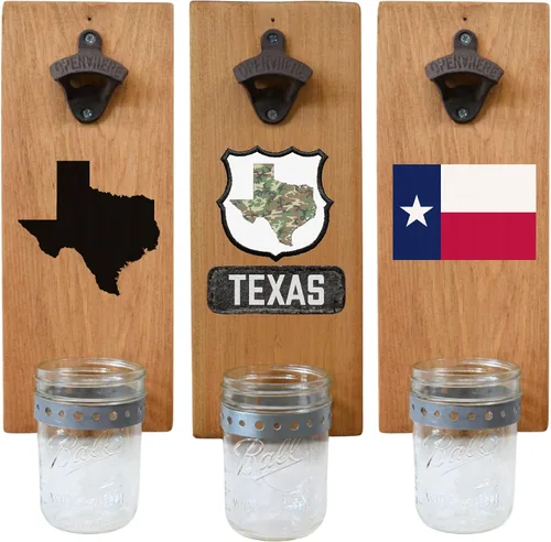 Miniatura 27 de Abrebotellas de cerveza de Massachusetts – Abridor de botellas hecho a mano montado en la pared con tapa – Regalo de cerveza para él o ella