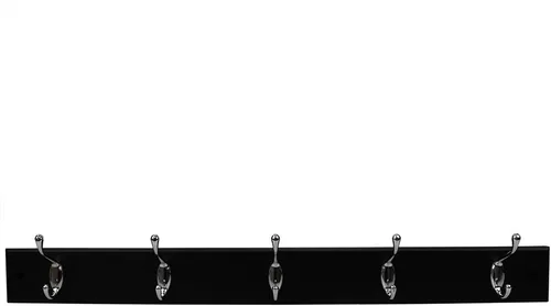 Miniatura 15 de Home Basics Estante colgante de pared blanco con 3 ganchos dobles para entrada elegante y espacios de vida organizados