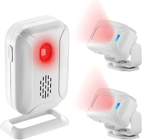 GREENCYCLE Timbre de puerta de movimiento, timbre de puerta para entrada de negocios, monitor de zumbador de bienvenida de tienda, alarma de