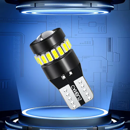 Miniatura 6 de ZKFAR 2 bombillas LED T10, 18SMD 3014 1SMD 3030, 155 lúmenes, luz súper brillante 6500K, luz blanca, luz LED para el ancho del coche, luz